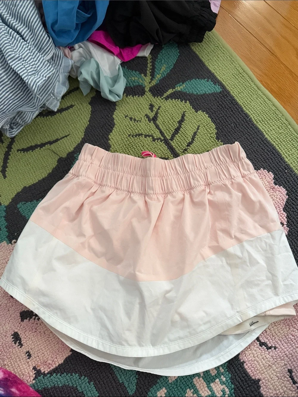 lululemon athletica Two-Tone Pink and White Athletic Skort